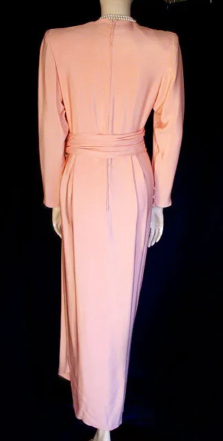 * RARE VINTAGE ANDREA ODICINI COUTURE - AMEN WARDY EVENING GOWN - MADE IN ITALY - METAL ZIPPER