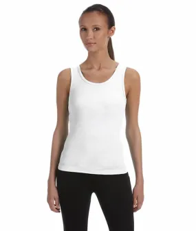 1080 - Bella   Canvas Ladies Stretch Rib Tank Top | White