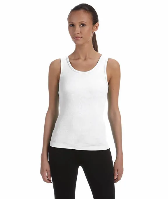 1080 - Bella   Canvas Ladies Stretch Rib Tank Top | White