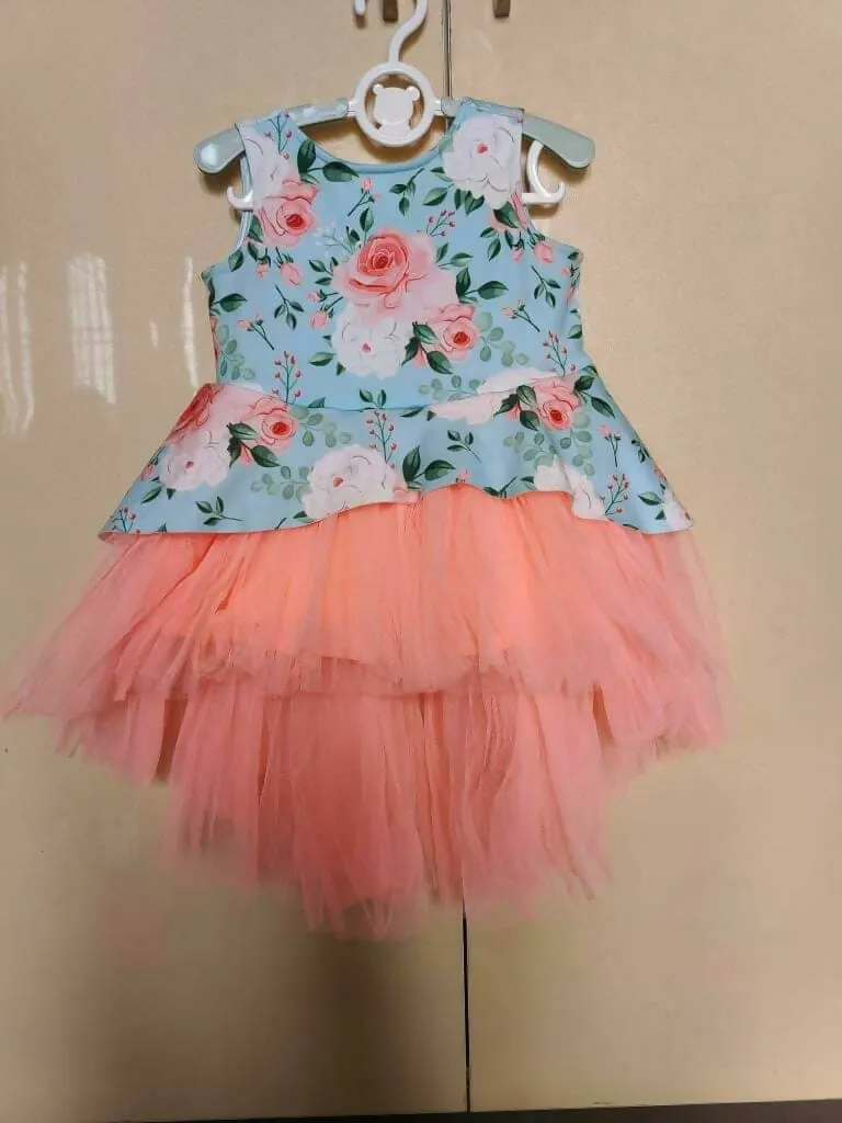 1st Birthday Frock/Dress For Baby Girl - Twins