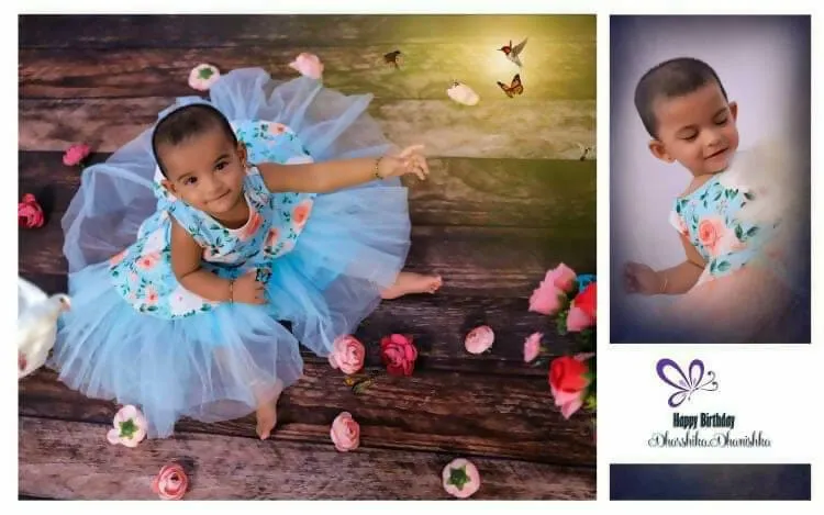 1st Birthday Frock/Dress For Baby Girl - Twins