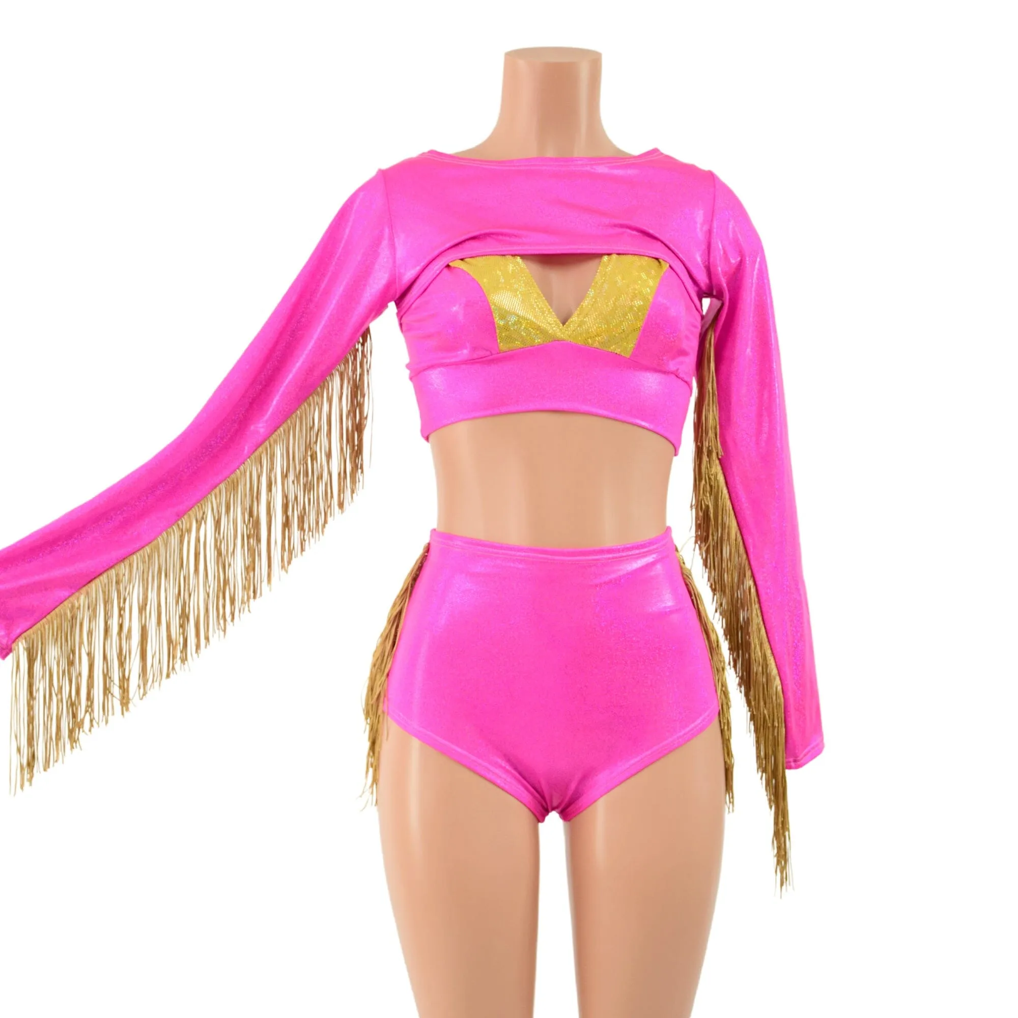 3PC Bolero Fringe Set with Siren Shorts and Starlette Bralette
