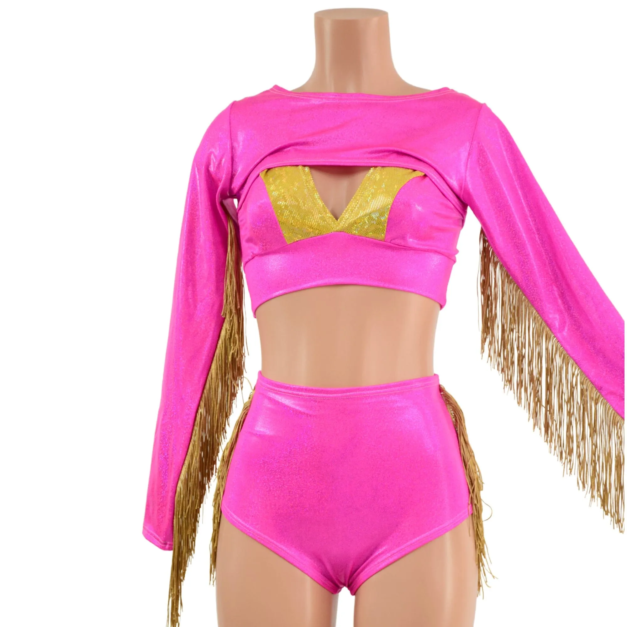 3PC Bolero Fringe Set with Siren Shorts and Starlette Bralette