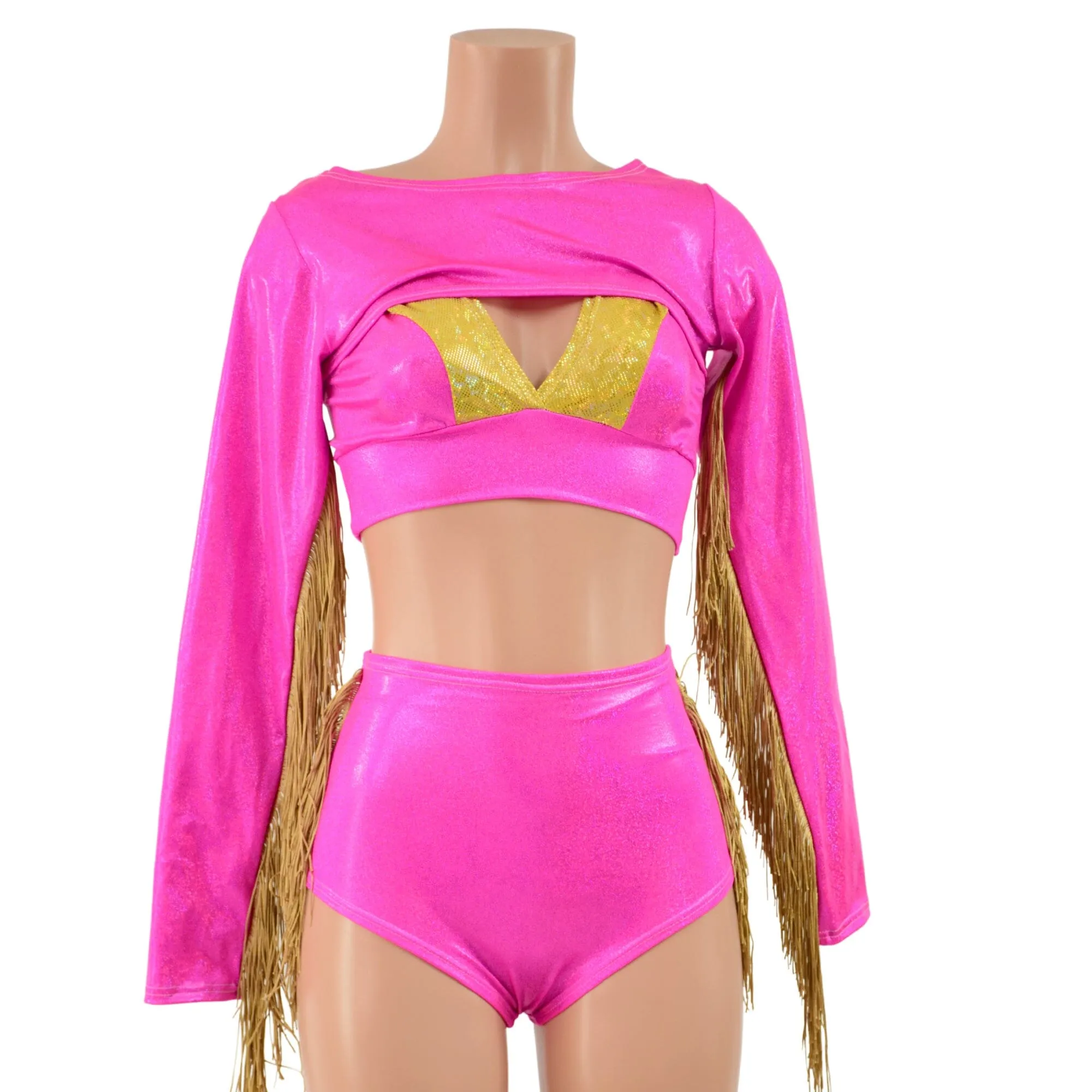 3PC Bolero Fringe Set with Siren Shorts and Starlette Bralette