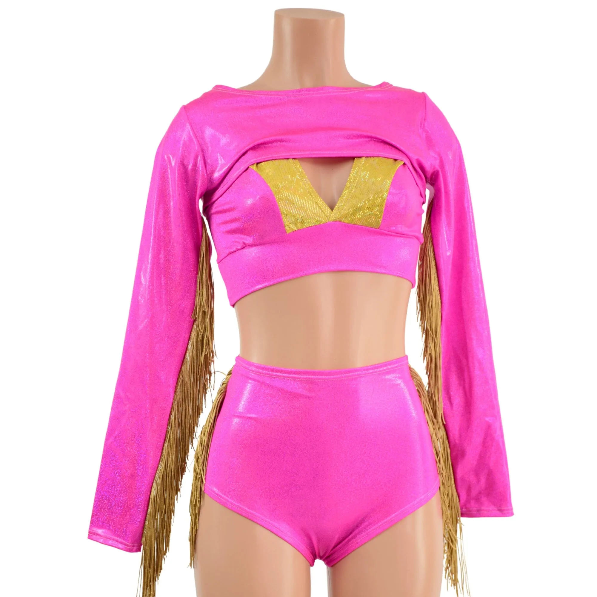 3PC Bolero Fringe Set with Siren Shorts and Starlette Bralette