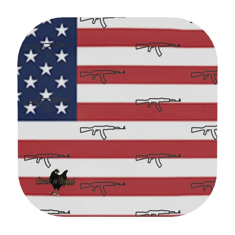 #411 cocknload coasters usa print
