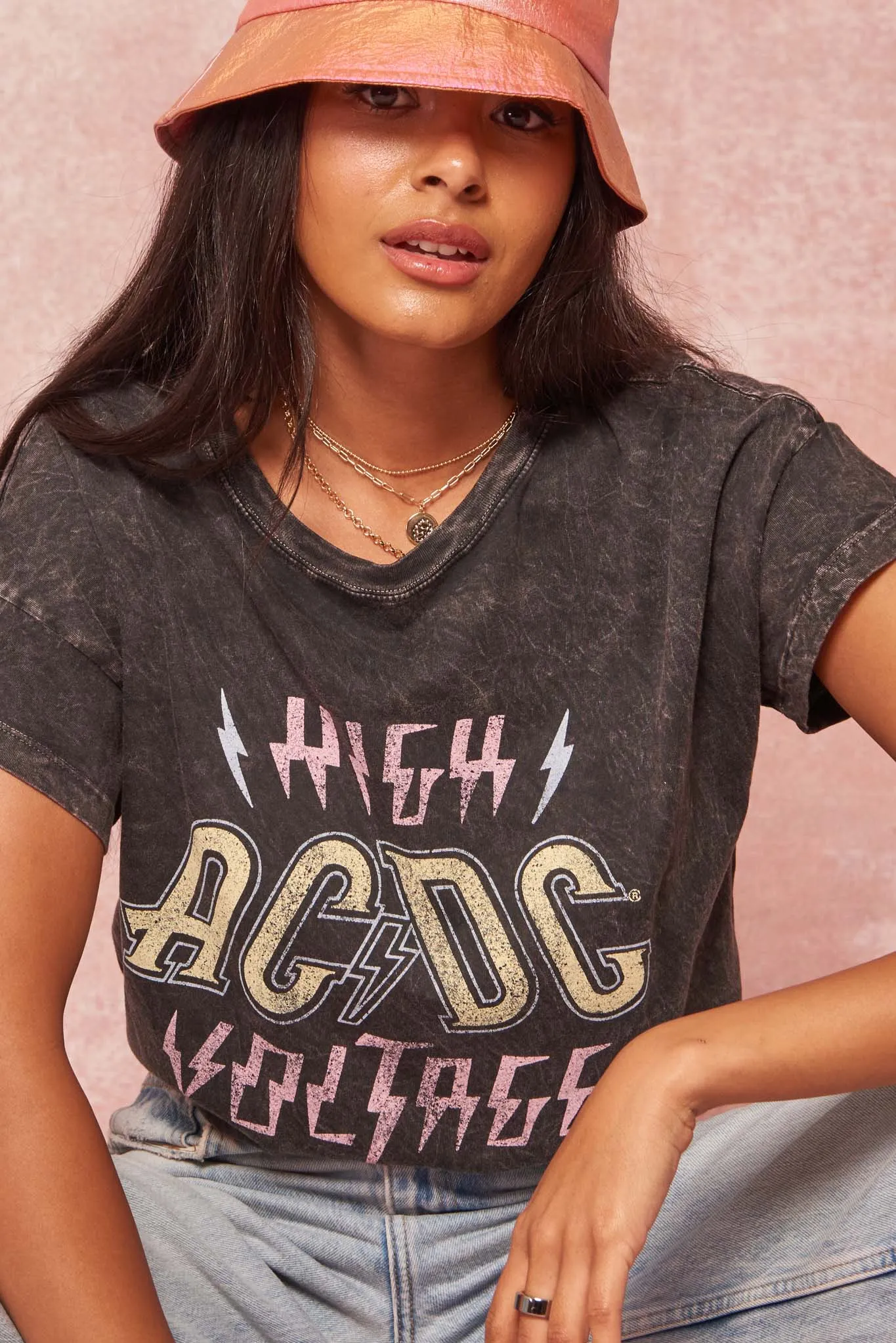 AC/DC High Voltage Vintage-Wash Graphic Tee
