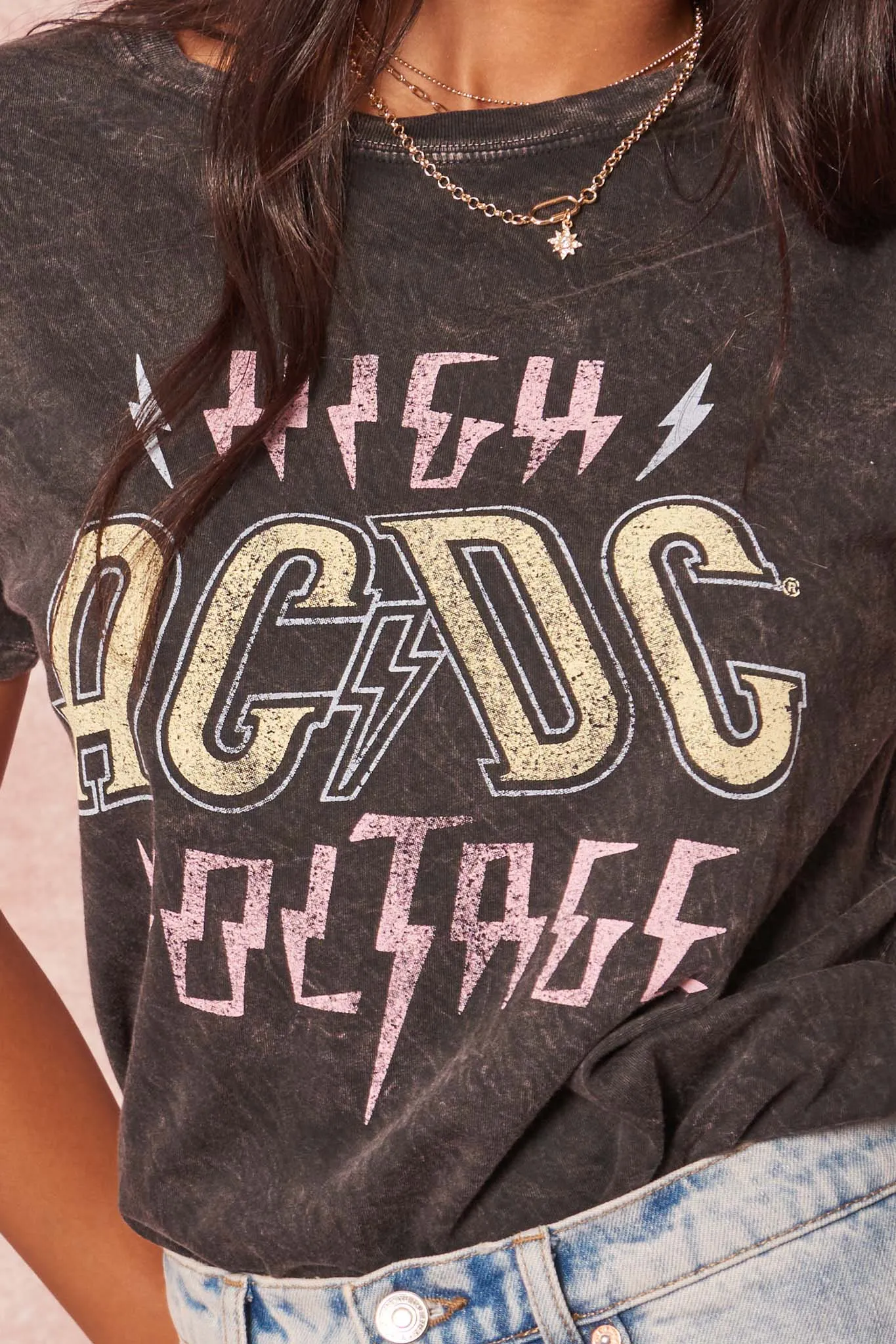 AC/DC High Voltage Vintage-Wash Graphic Tee