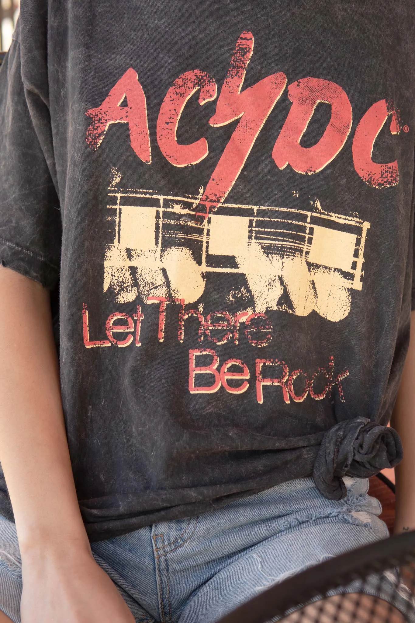 AC/DC Let There Be Rock Distressed Graphic Tee