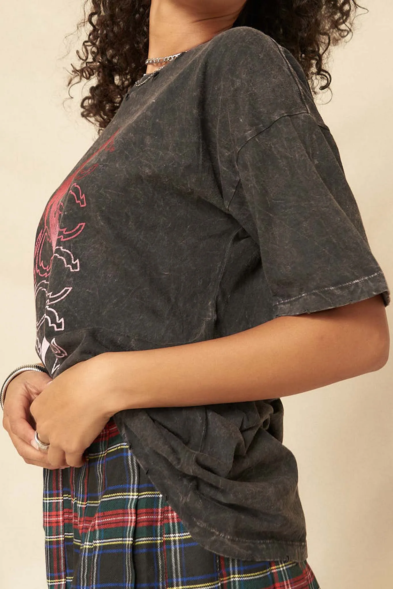 AC/DC Lightning Bolt Distressed Graphic Tee