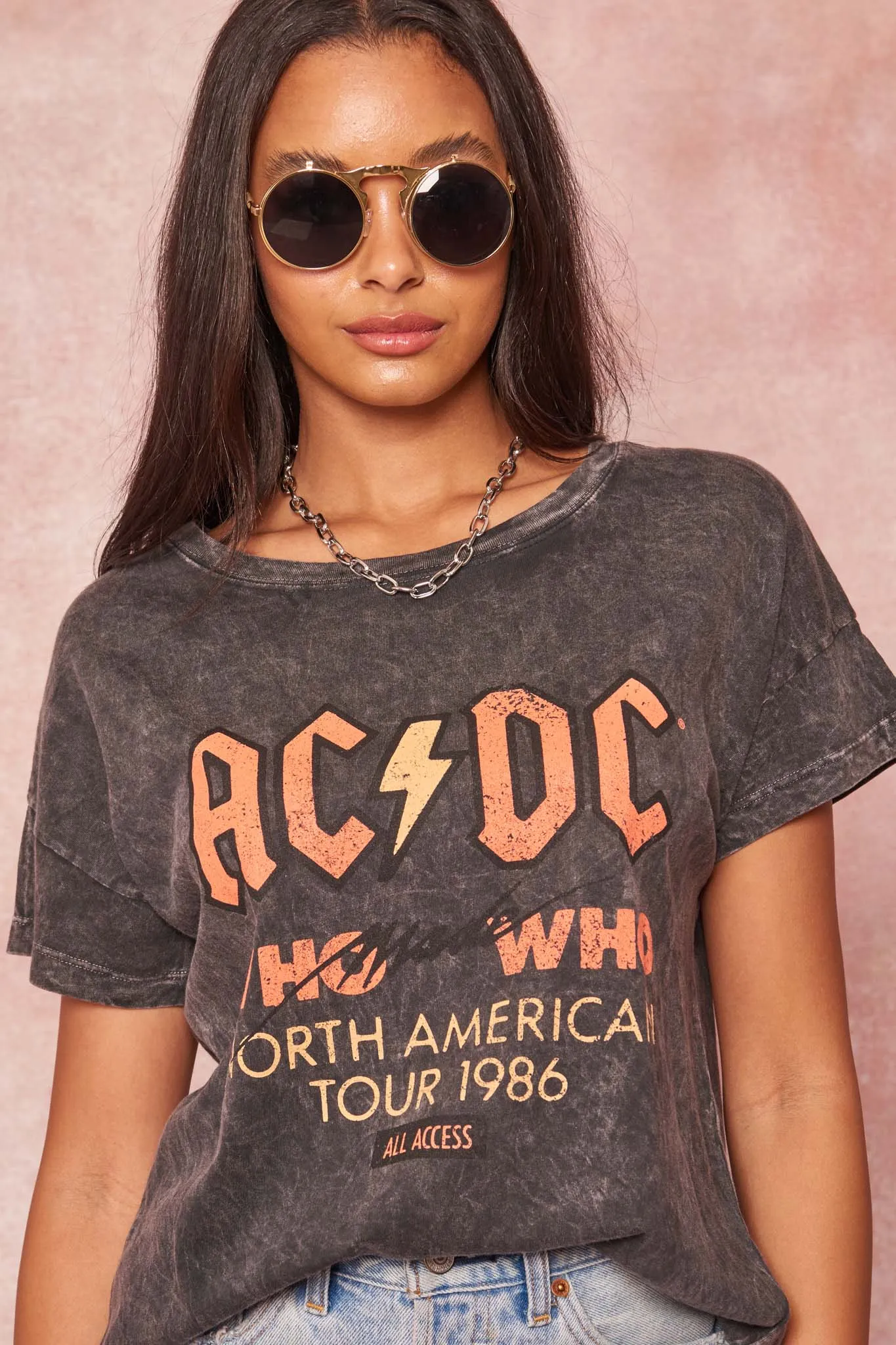 AC/DC Who Made Who Vintage-Wash Graphic Tee