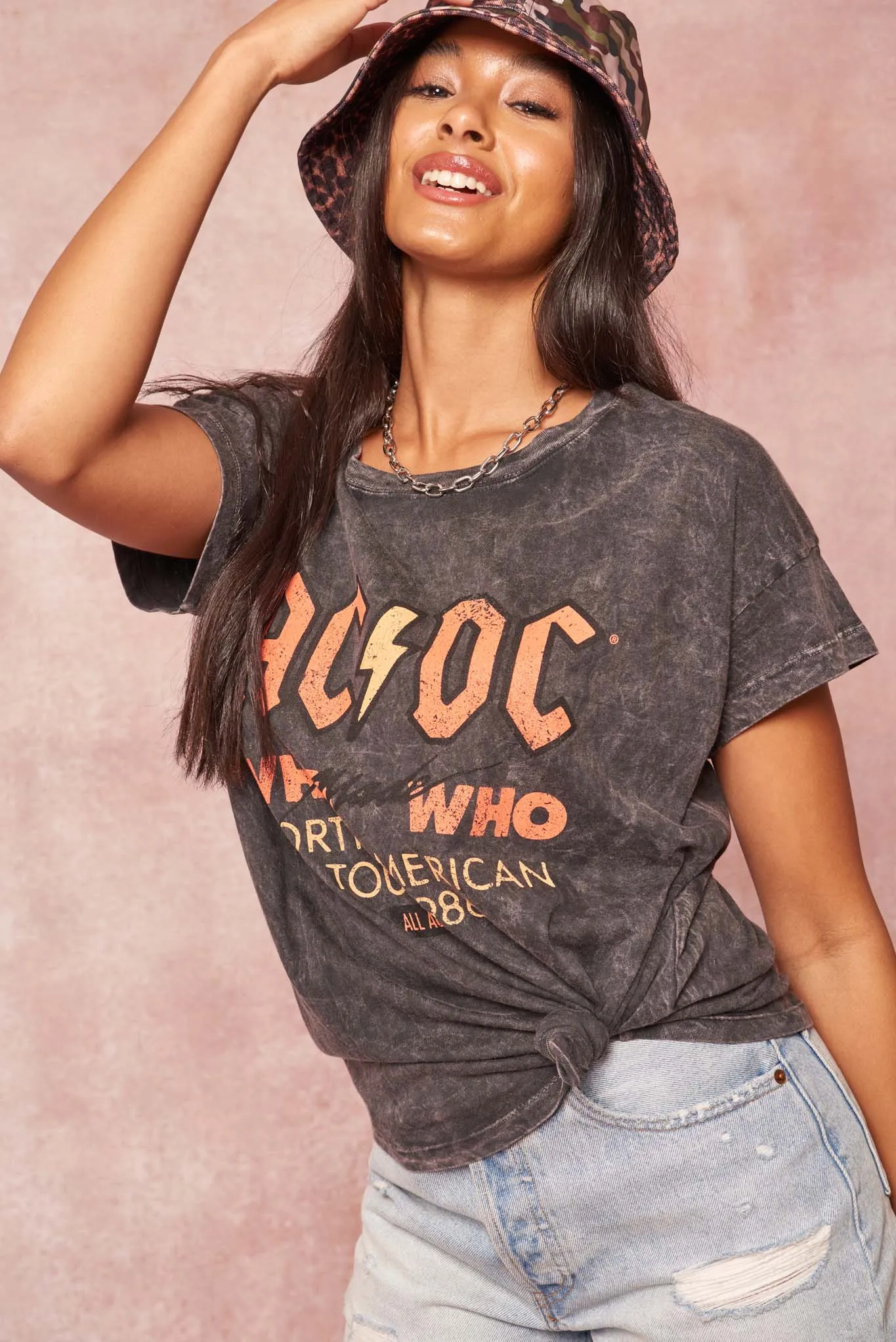 AC/DC Who Made Who Vintage-Wash Graphic Tee