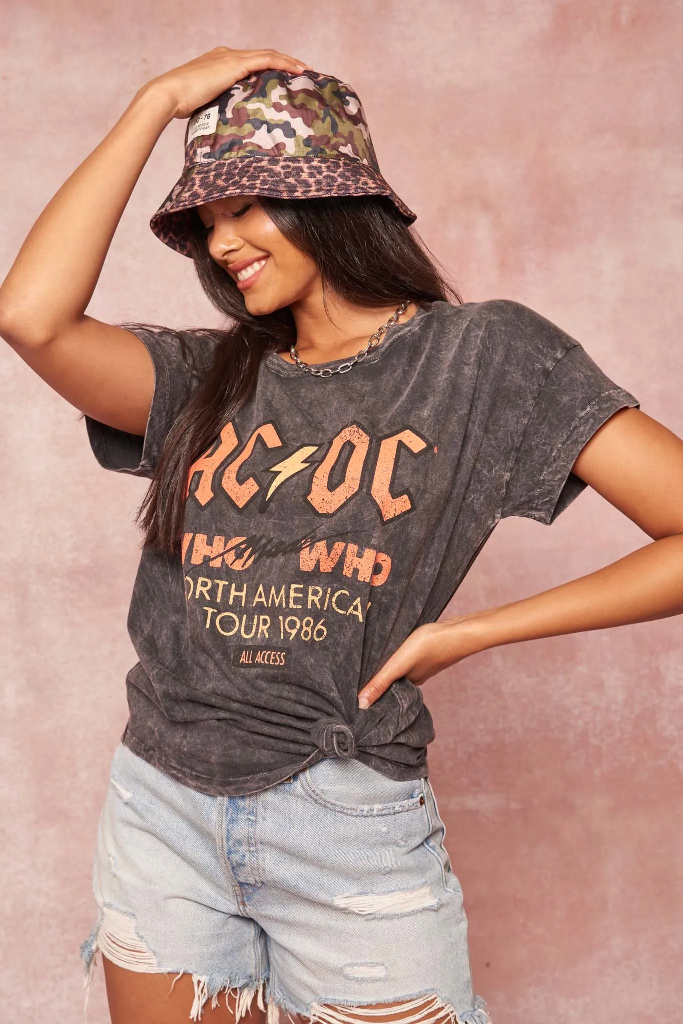 AC/DC Who Made Who Vintage-Wash Graphic Tee