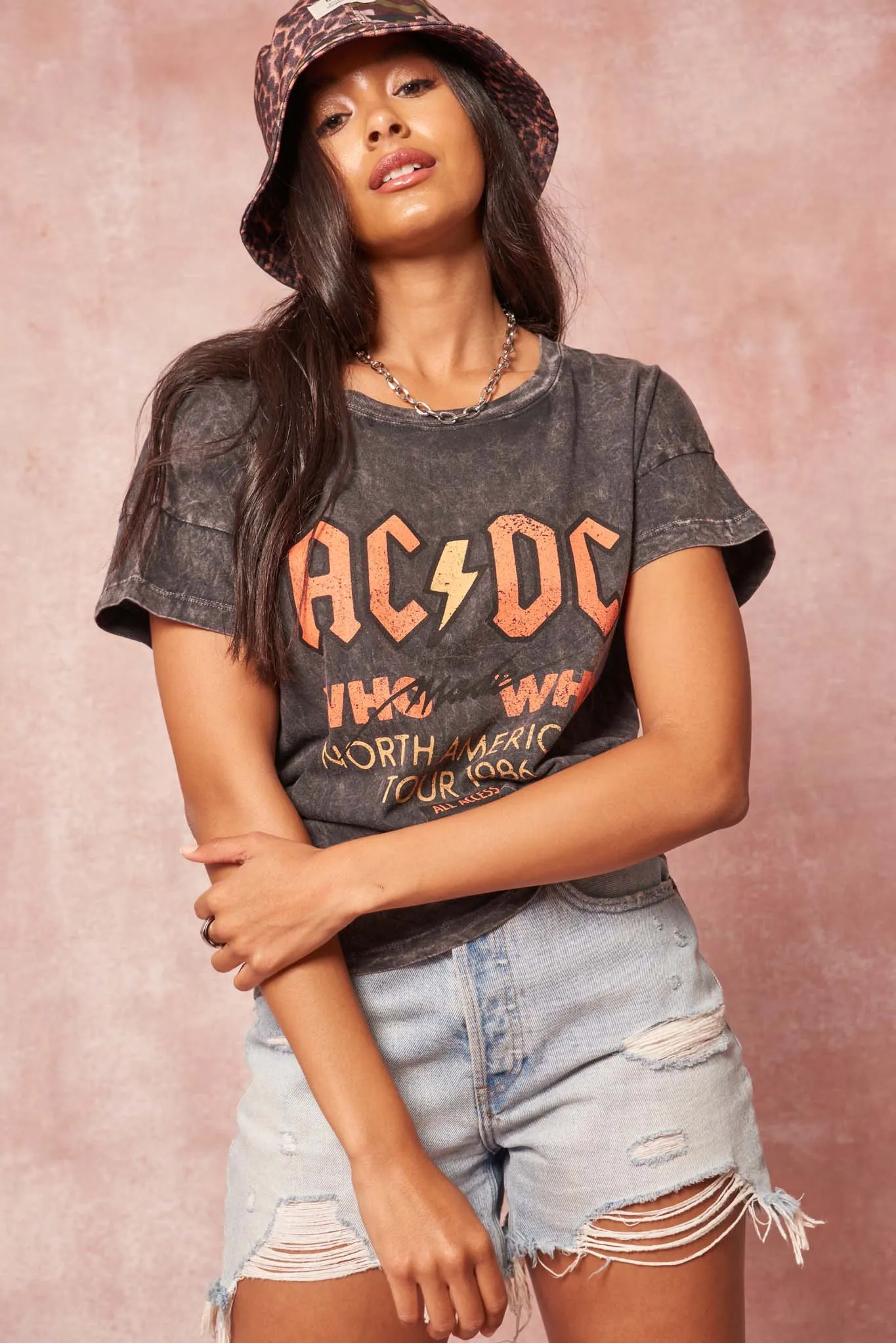 AC/DC Who Made Who Vintage-Wash Graphic Tee