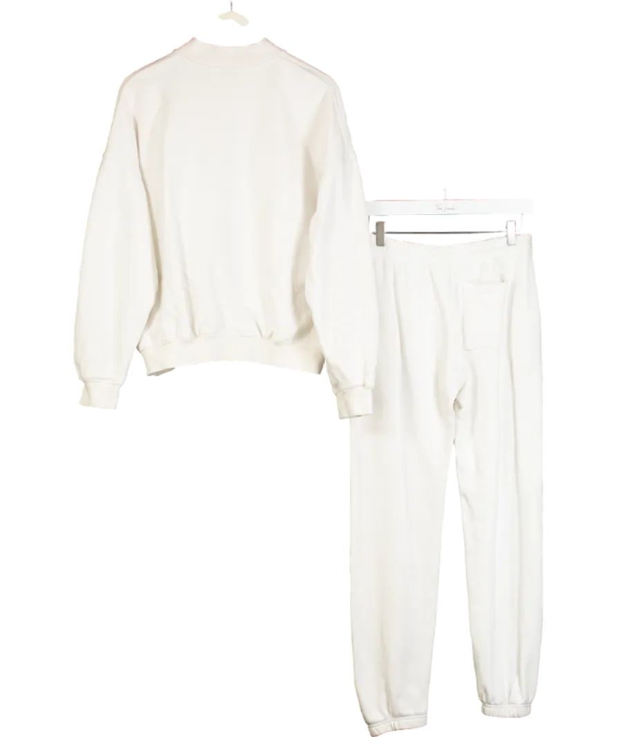 Adanola 2-piece White Logo Tracksuit UK S