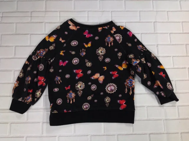 Art Class Black Print Top