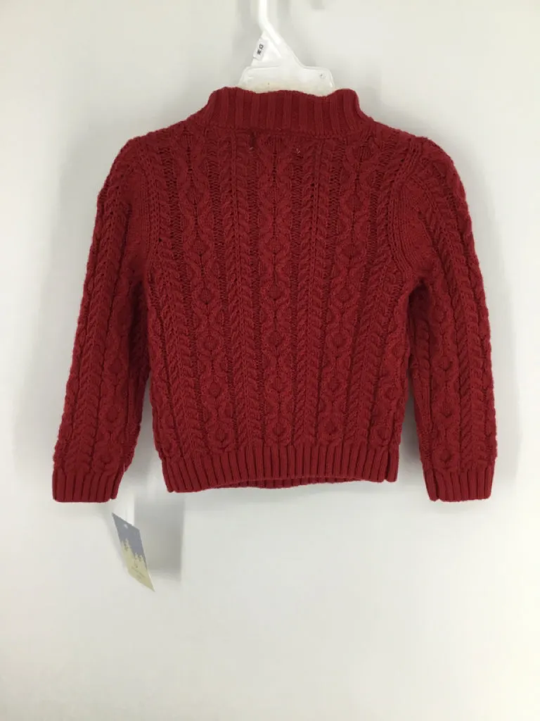 Aspen Kids Child Size 12 Months Red Solid Sweater - boys