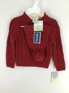 Aspen Kids Child Size 12 Months Red Solid Sweater - boys