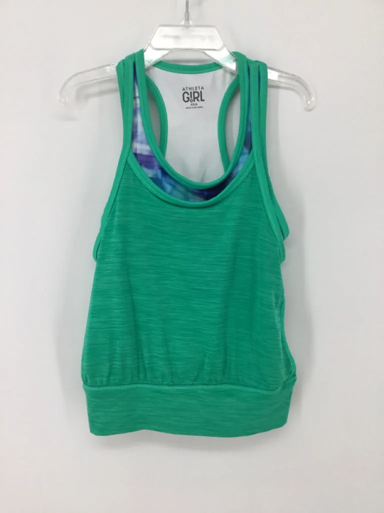 Athleta Girl Child Size 6 Green Tank top - girls