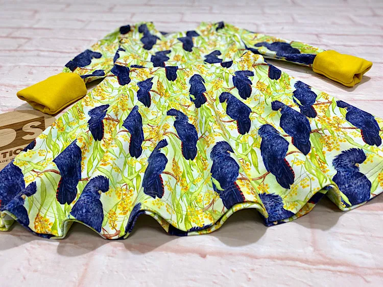 Aussie Animals GWM Dress Size Med (3-6y) - Wattle Cockys