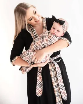 Berry Plaid Cloud Soft Baby Wrap