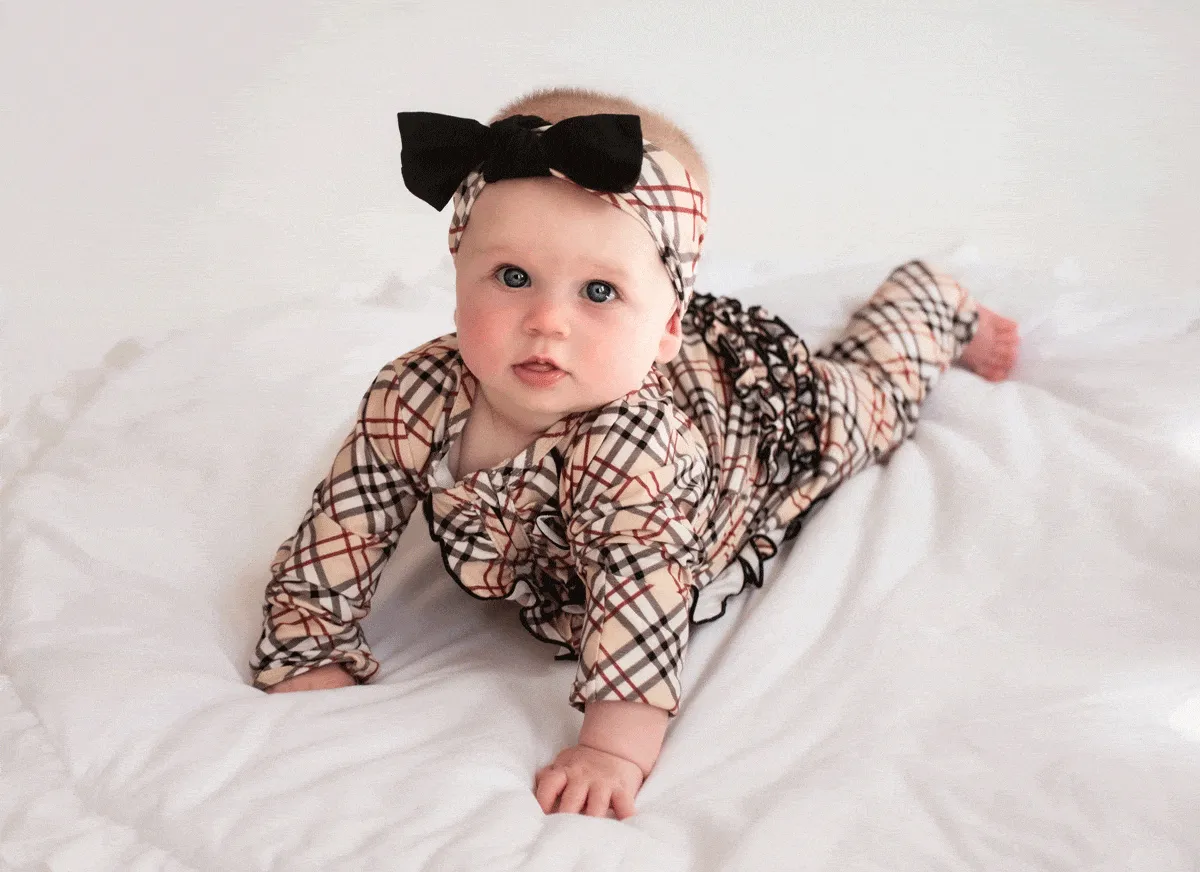 Berry Plaid Cloud Soft Baby Wrap
