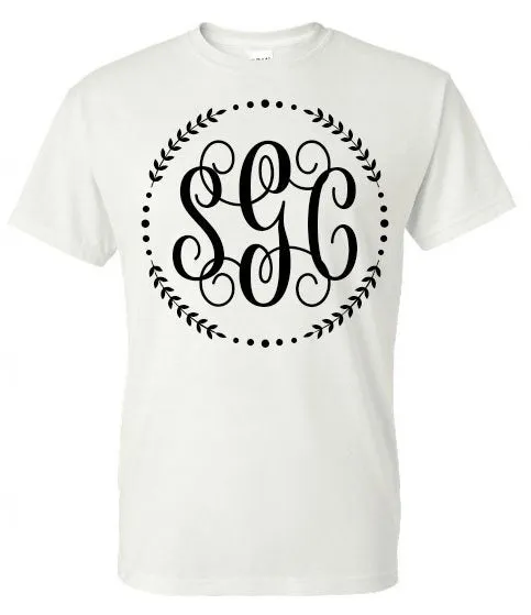 Big Print Monogrammed Tee - White Short-Sleeve Tee