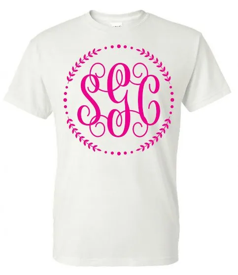 Big Print Monogrammed Tee - White Short-Sleeve Tee