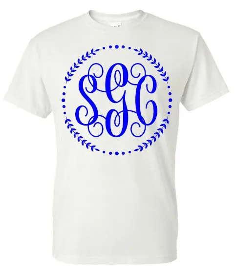 Big Print Monogrammed Tee - White Short-Sleeve Tee