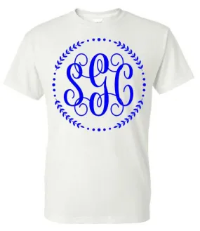 Big Print Monogrammed Tee - White Short-Sleeve Tee