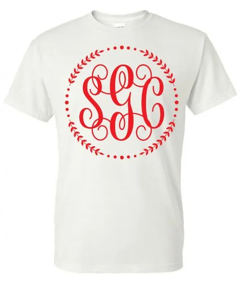 Big Print Monogrammed Tee - White Short-Sleeve Tee