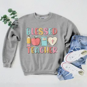 Blessed Elementary Teacher Sweatshirt