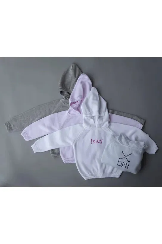 Blue Raglan Sleeve Zip Back Baby Hoodie