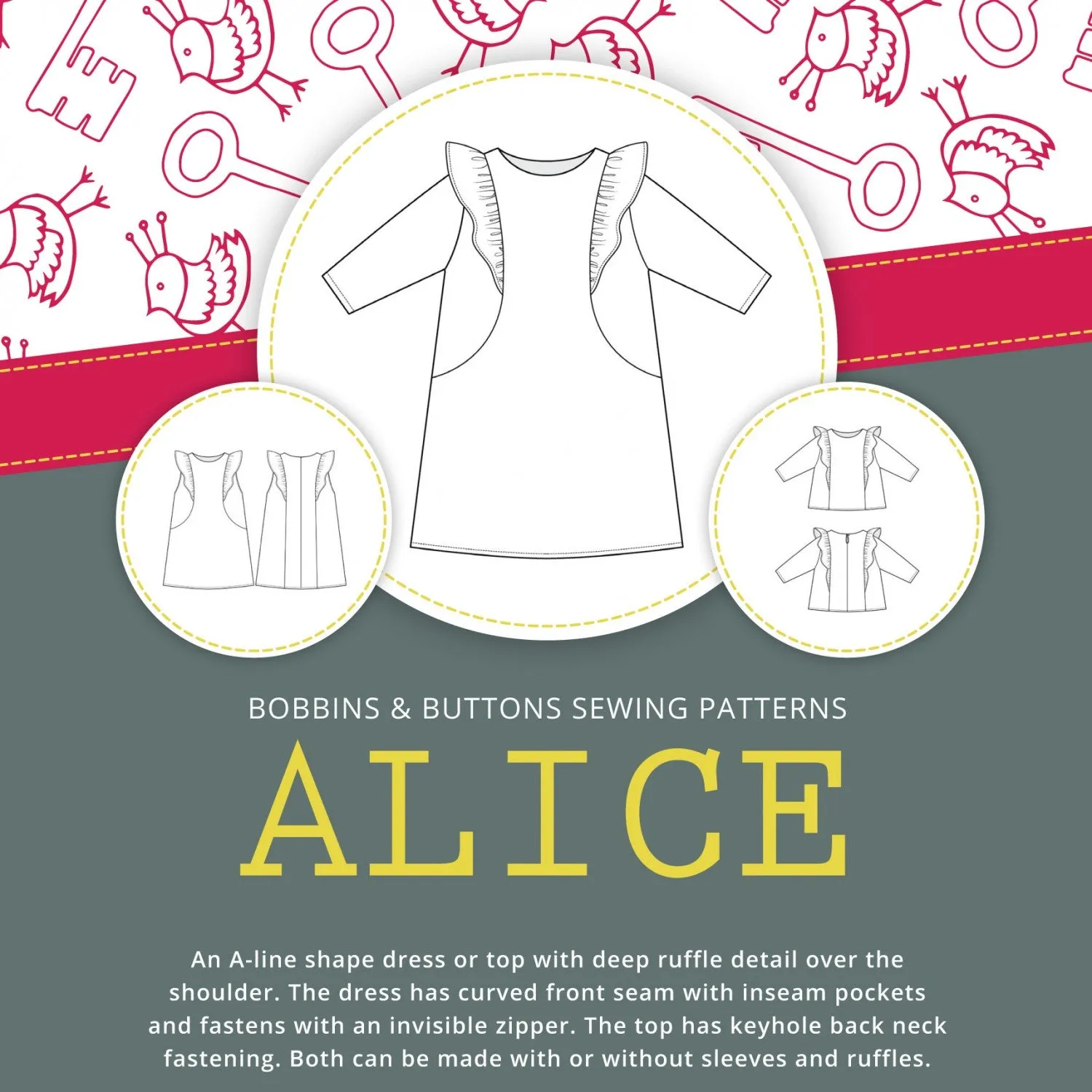 Bobbins and Buttons Alice Dress and Top