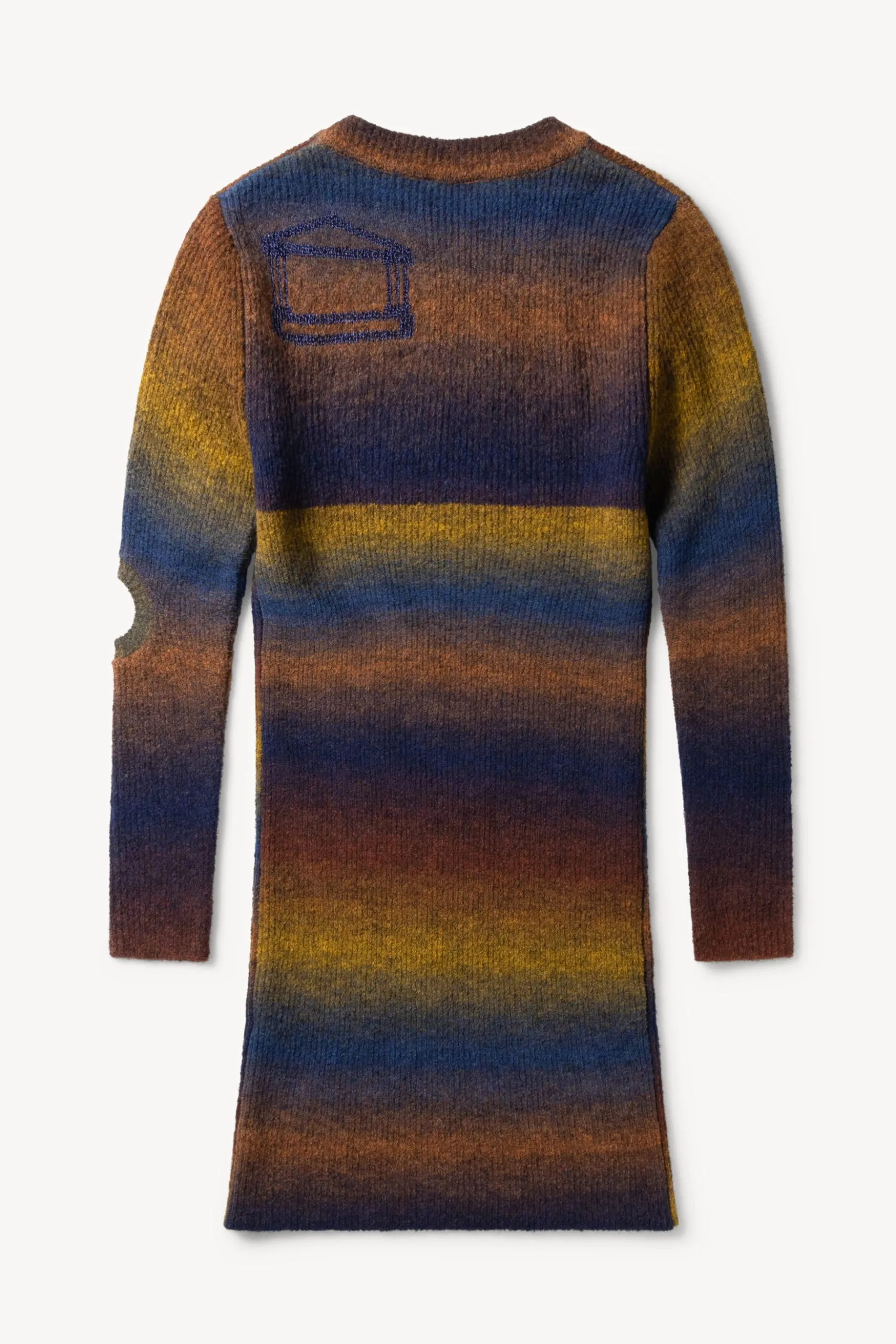 Boucle Space Dye Holey Knit Dress