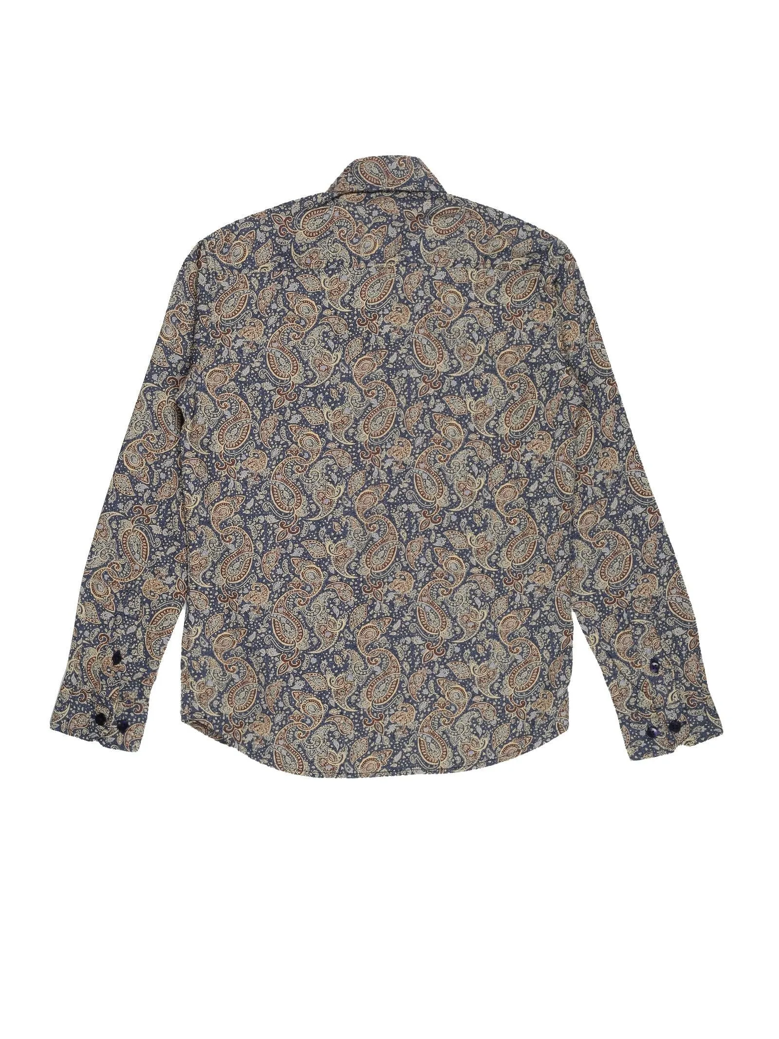 BOY'S NAVY PRINT REGUALR FIT SHIRT