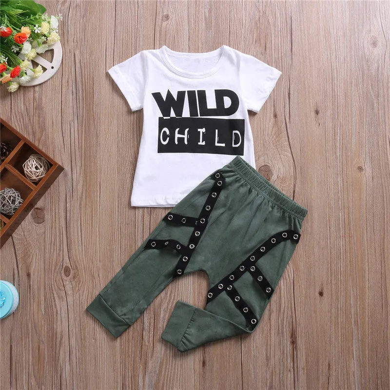 Boys Wild Child Street Rock T-shirt   Harem Pants