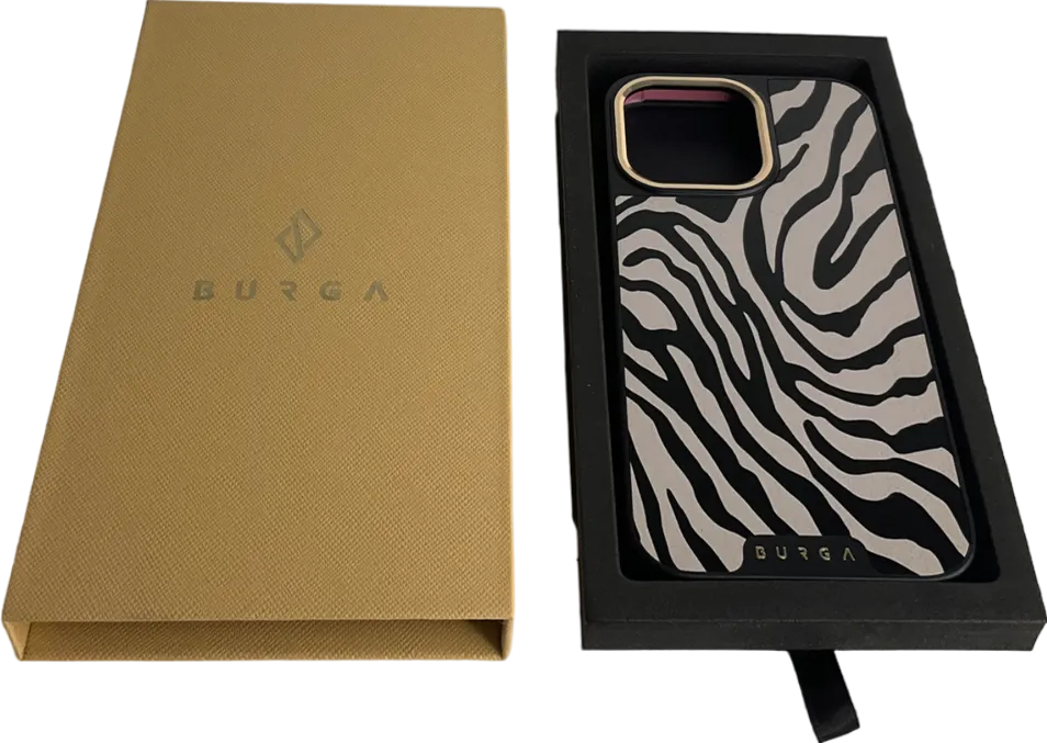 Burga White And Black Zebra Print Iphone 15 Pro max Case