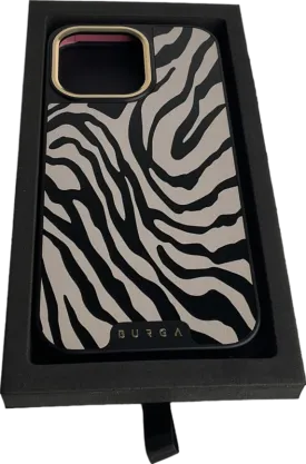 Burga White And Black Zebra Print Iphone 15 Pro max Case