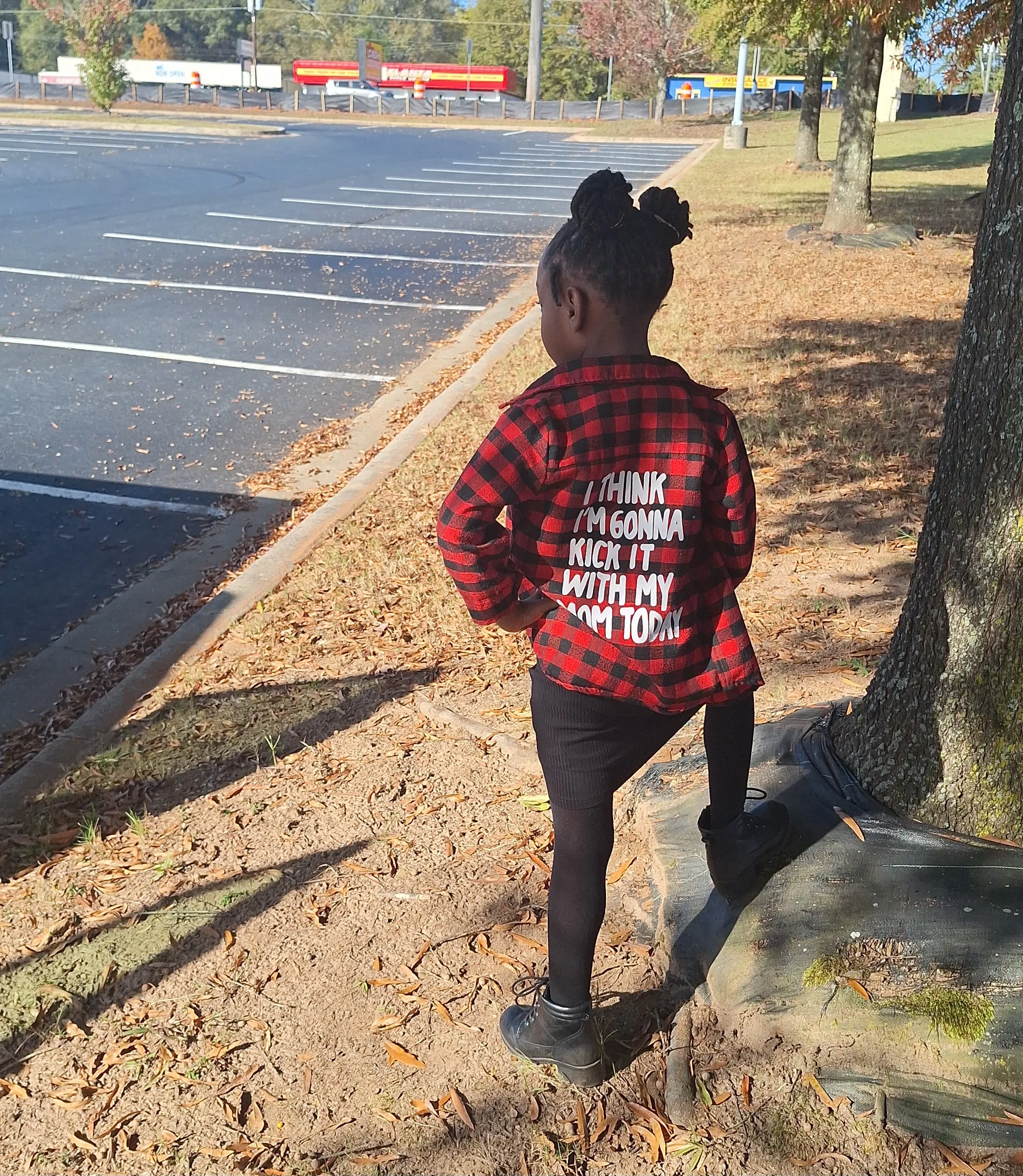CHECKERED LETTER BUTTON-UP