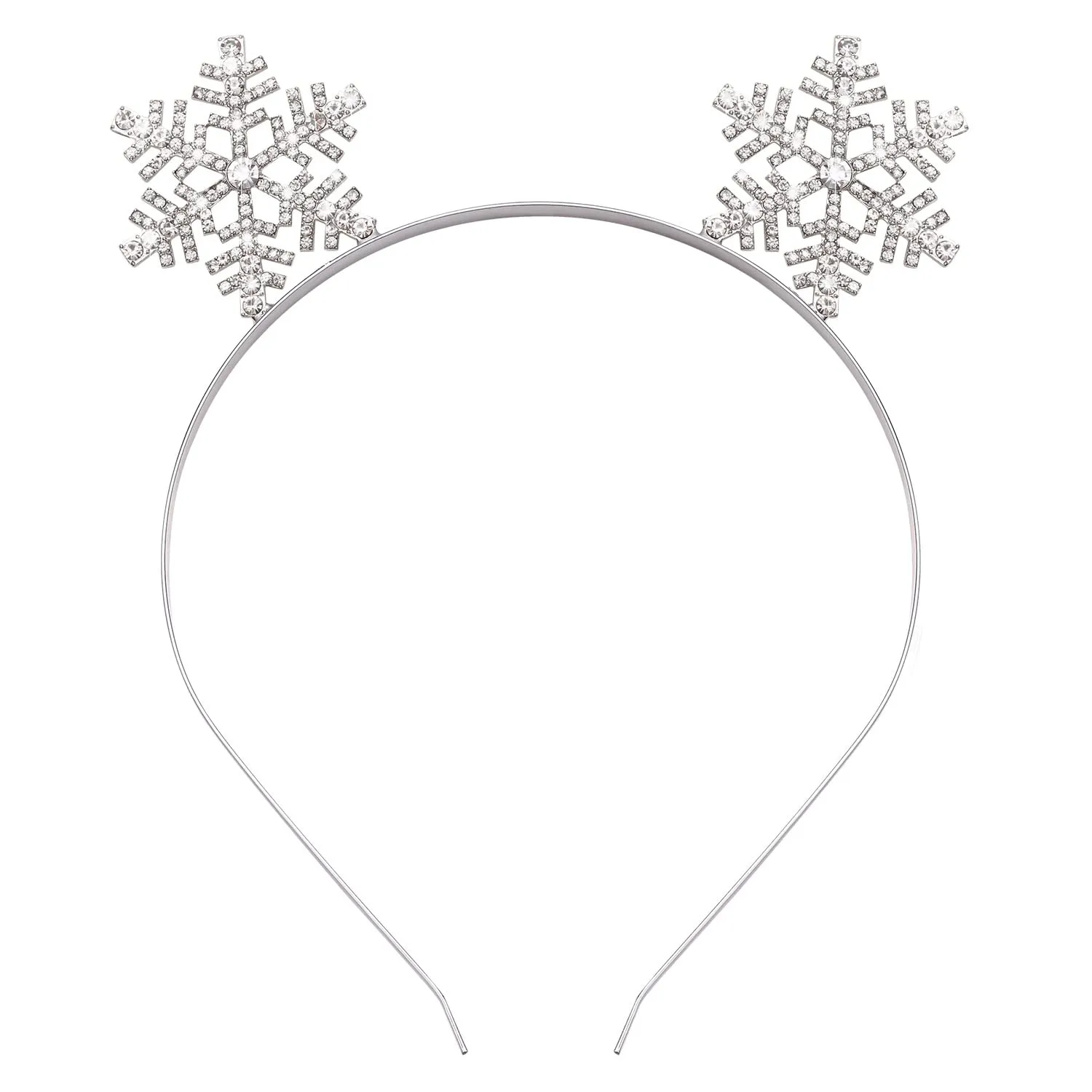 Christmas Headbands Xmas Rhinestone Snowflake Hairbands Crystal Merry Christmas Crown Hair Hoop Reindeer Antlers Headpiece