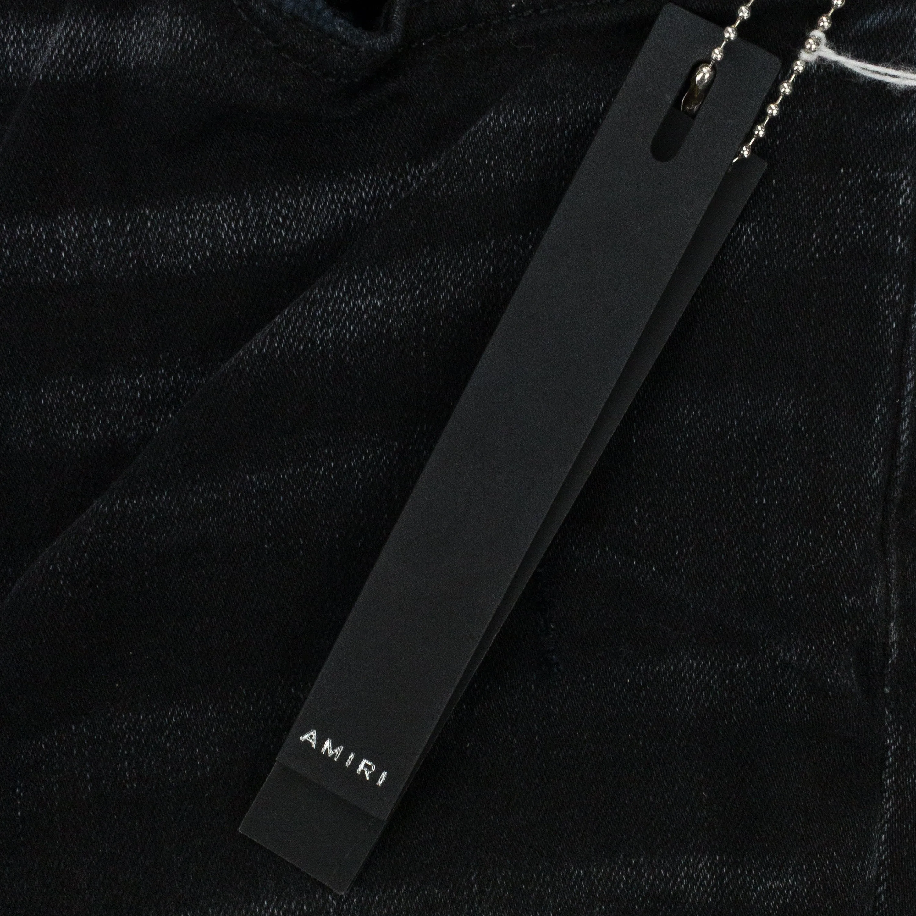 CRACKED LEATHER MX1 AGED BLACK SKINNY JEANS