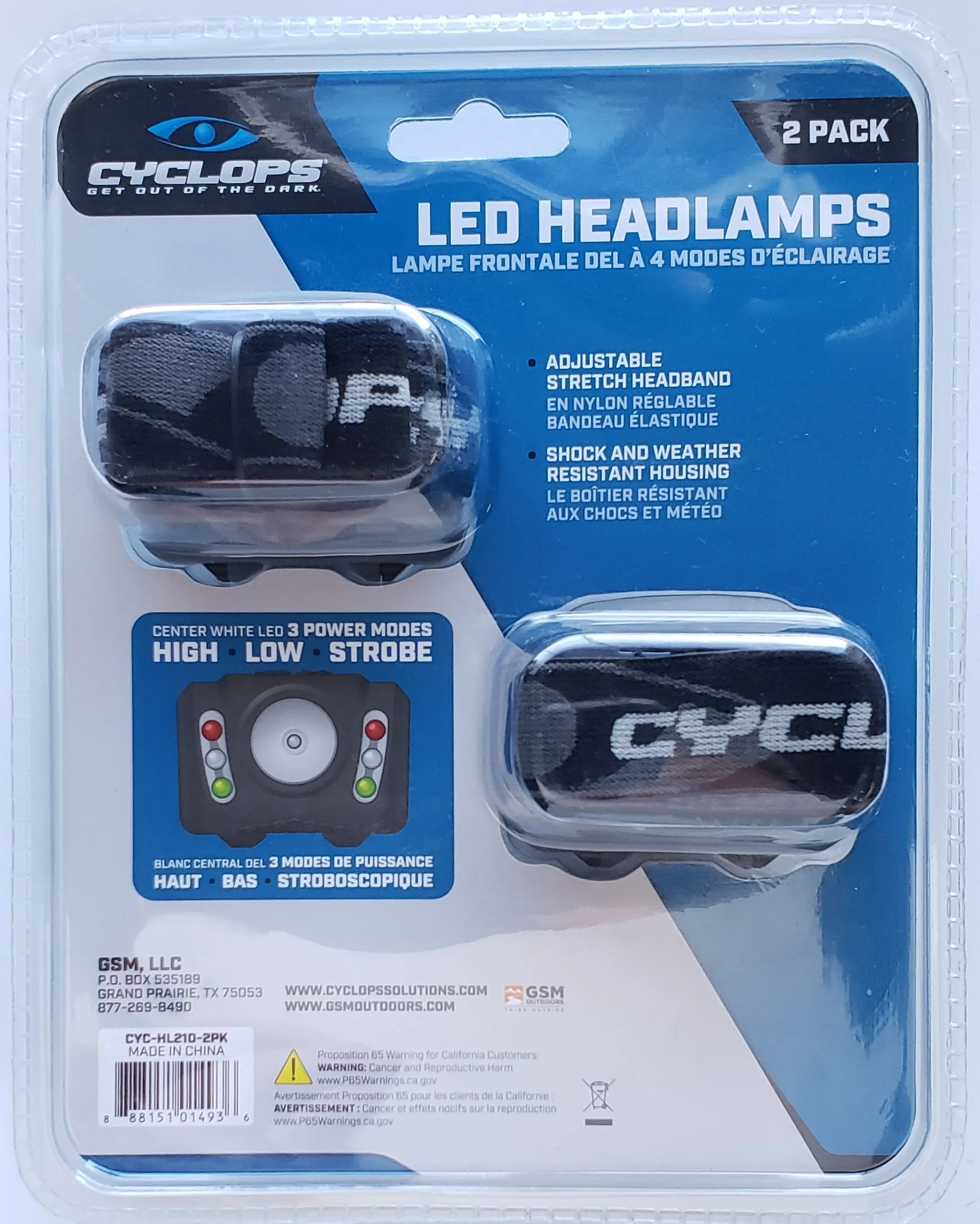 Cyclops 210 Lumen Headlamp 2 Pack