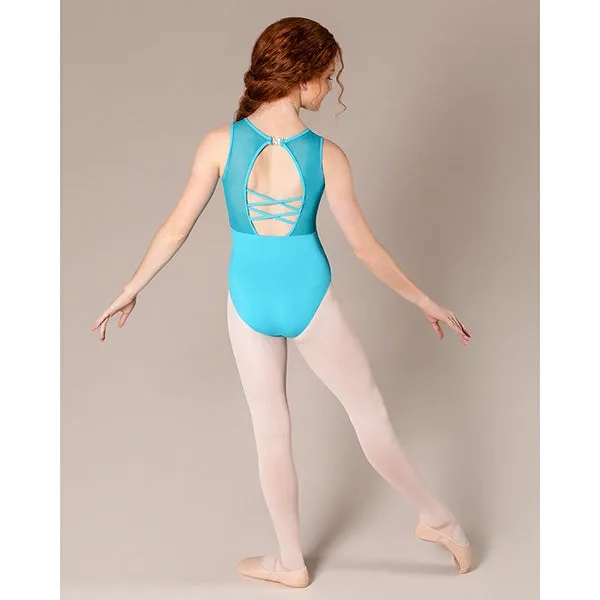 Energetiks Abby Mesh Leotard | Turquoise | Child