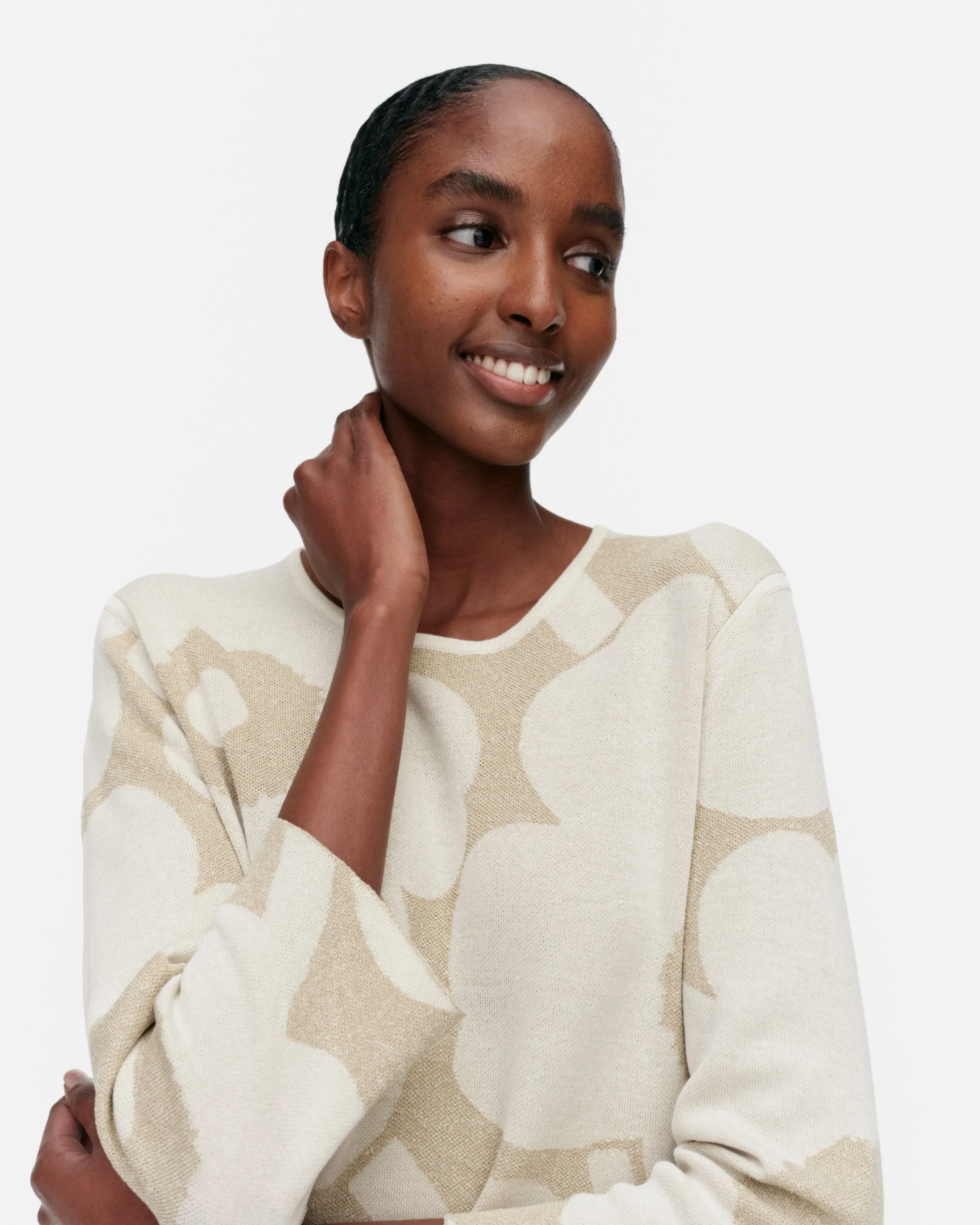 Eteva Unikko Cotton Linen Knitted Dress