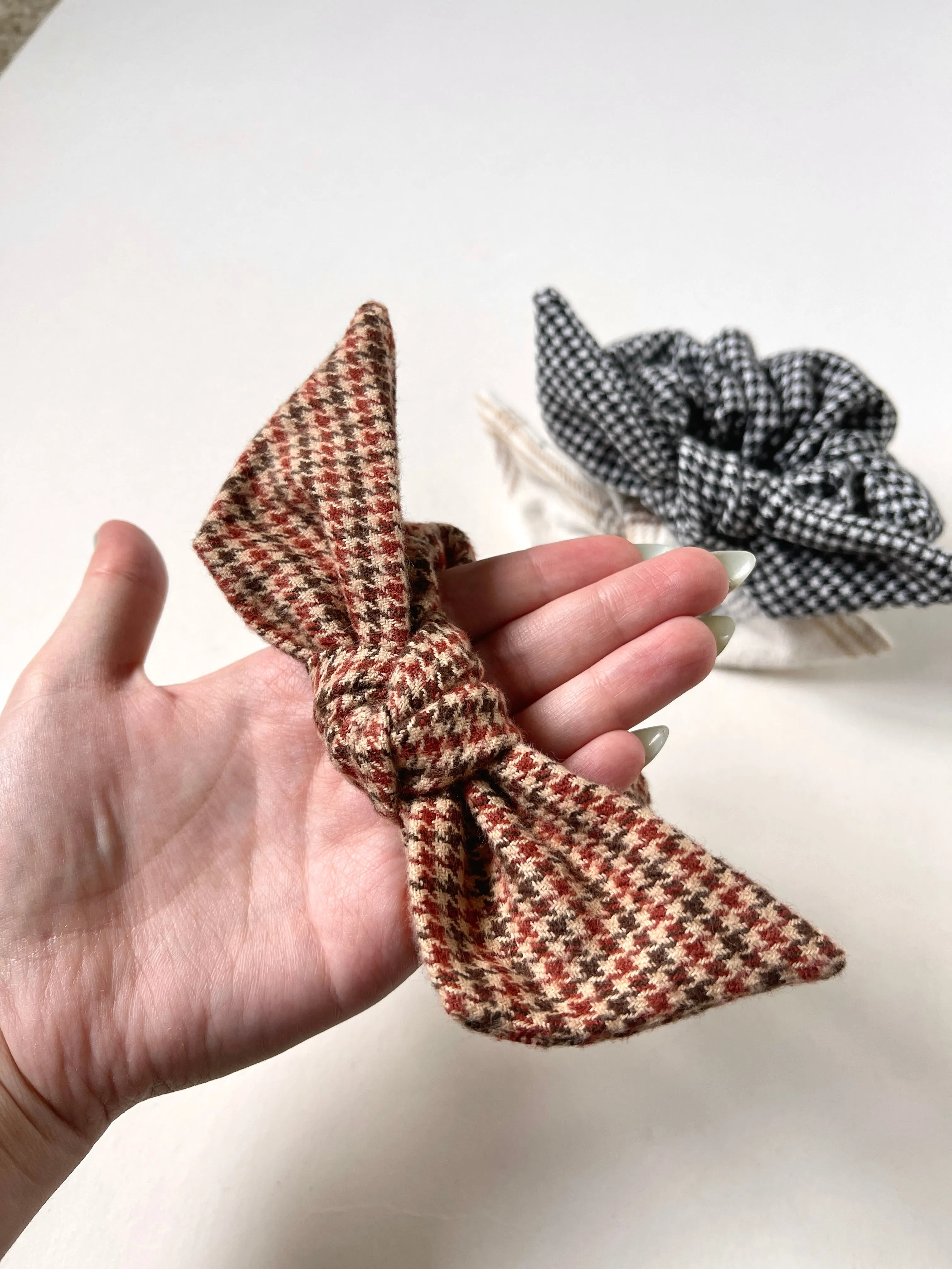 Fall Prep Set | Knot Headband and Knot Scrunchie | Sophisticated Luxury Accessories | Hand Tied and Made to Order