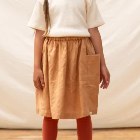 Gaia Linen Skirt for Kids (Ages 3-14) - 100% Natural Fabric, Stylish & Comfortable