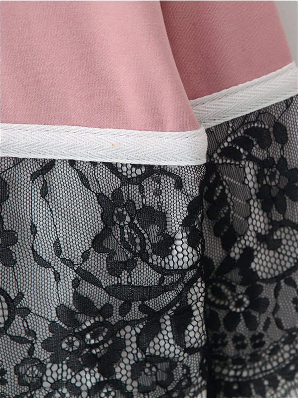 Girls Lace Two Tone Tracksuit