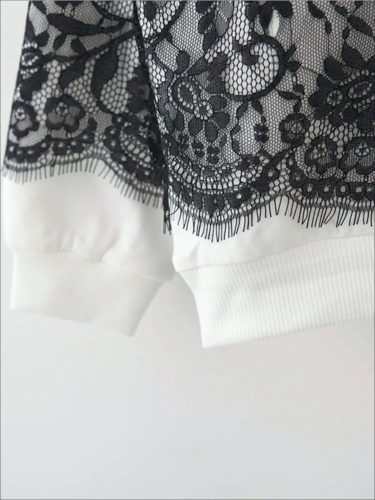 Girls Lace Two Tone Tracksuit