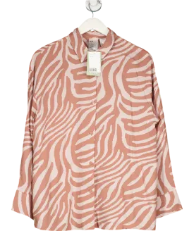 H&M Pink Zebra Print Shirt UK S
